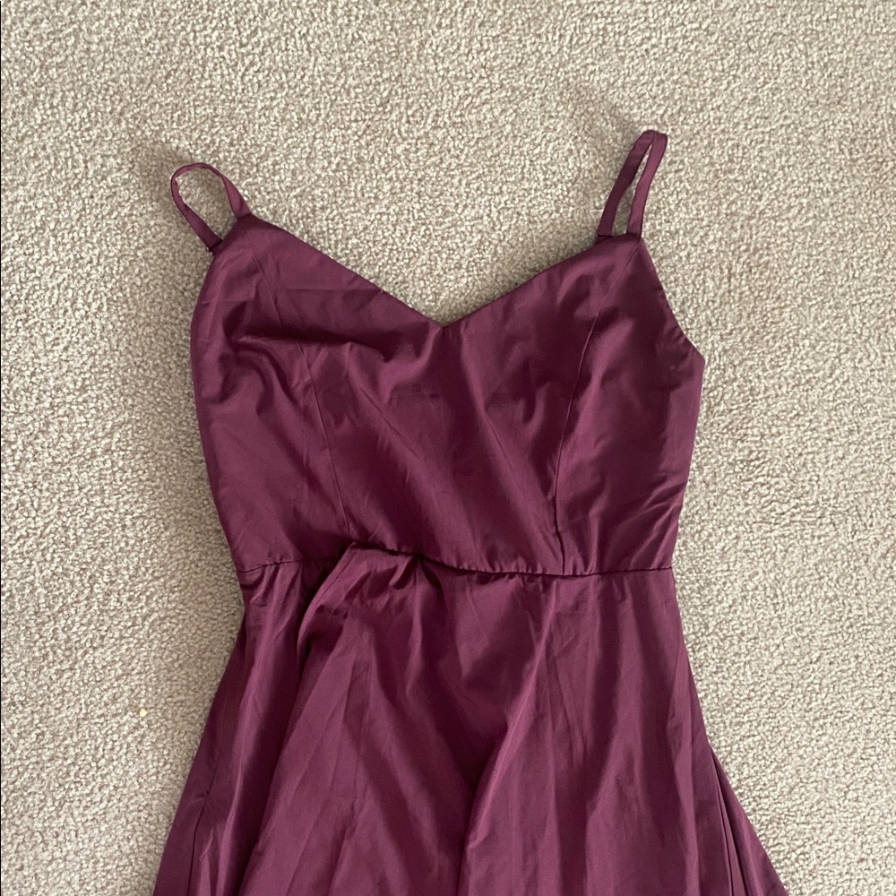 MEDIUM. STRAPPY HIGH LOW RUCHED RUFFLE LIKE DRESS - Picture 3 of 9